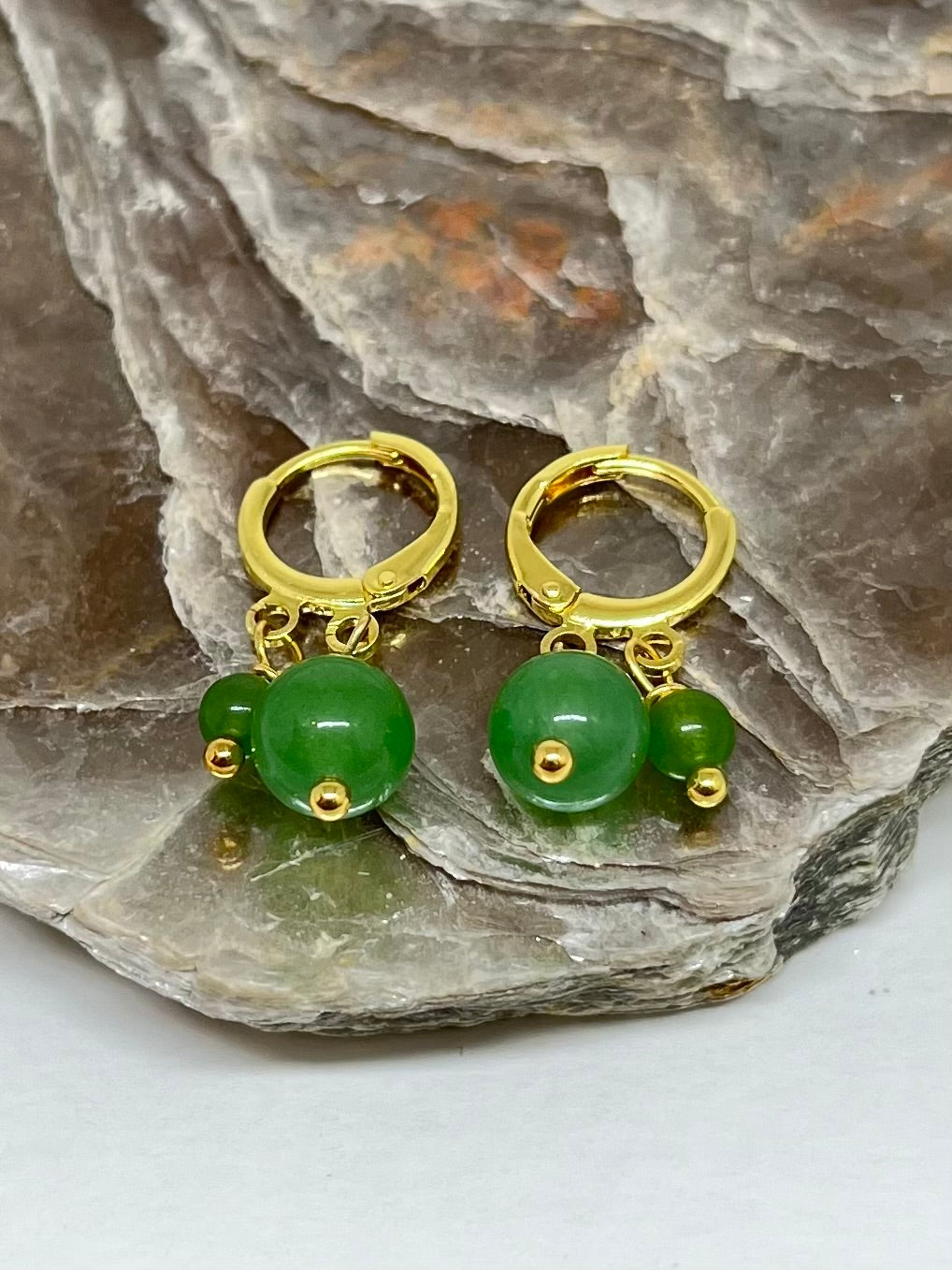 Quartzo Verde – Saúde, Equilíbrio e Bem-Estar (Banho Ouro 18K) #BrincoDuo
