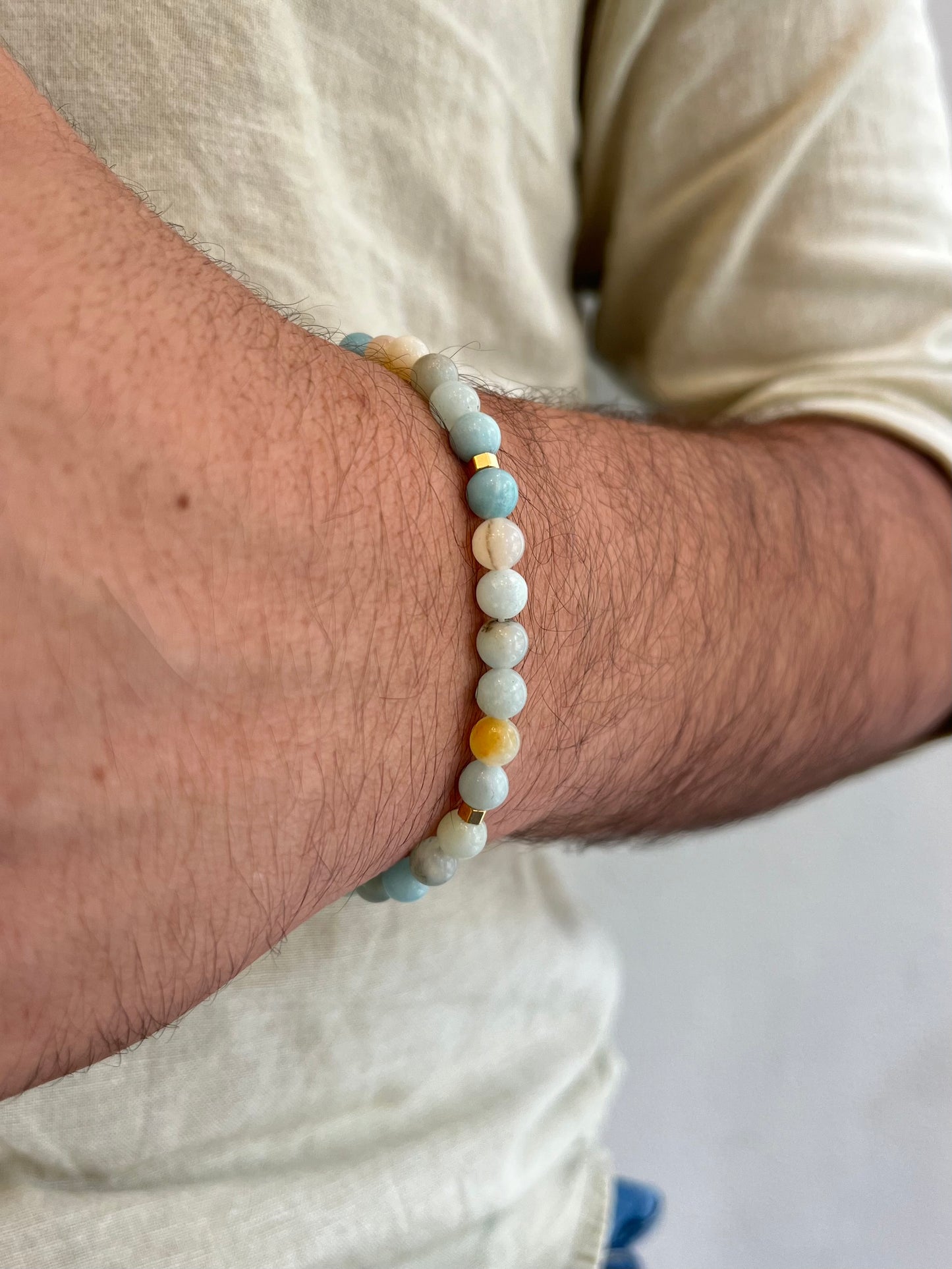 CR Prime | Amazonita – Calmaria, Bem-estar e Boa Comunicação (Banho Ouro 18K)