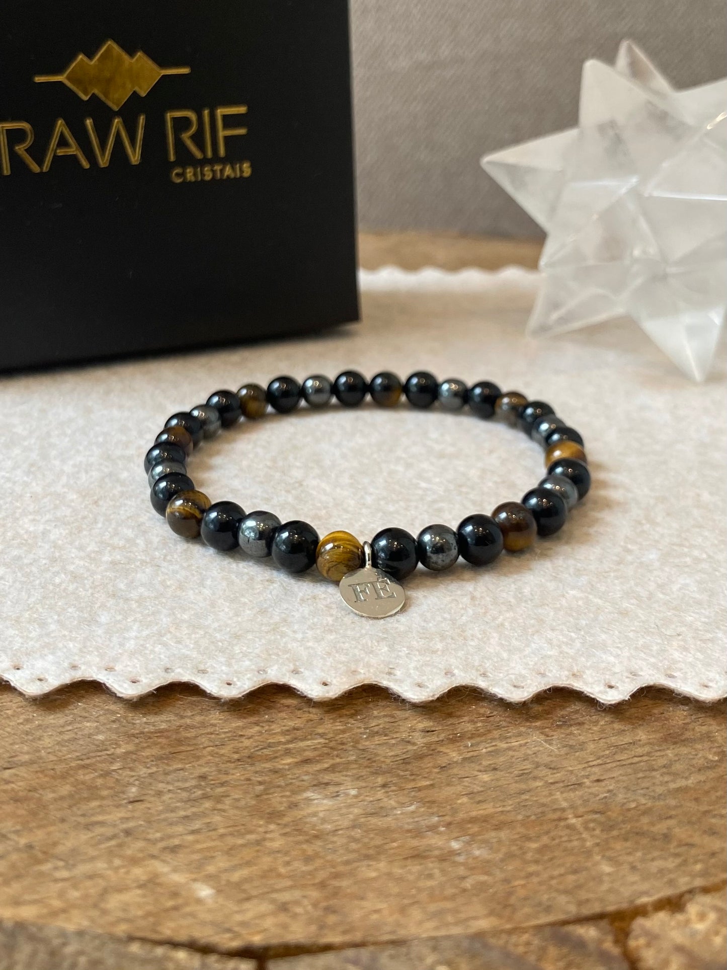 CR Trisoul | Turmalina Negra, Olho de Tigre e Hematita – Proteção, Prosperidade e Coragem (Prata 950)