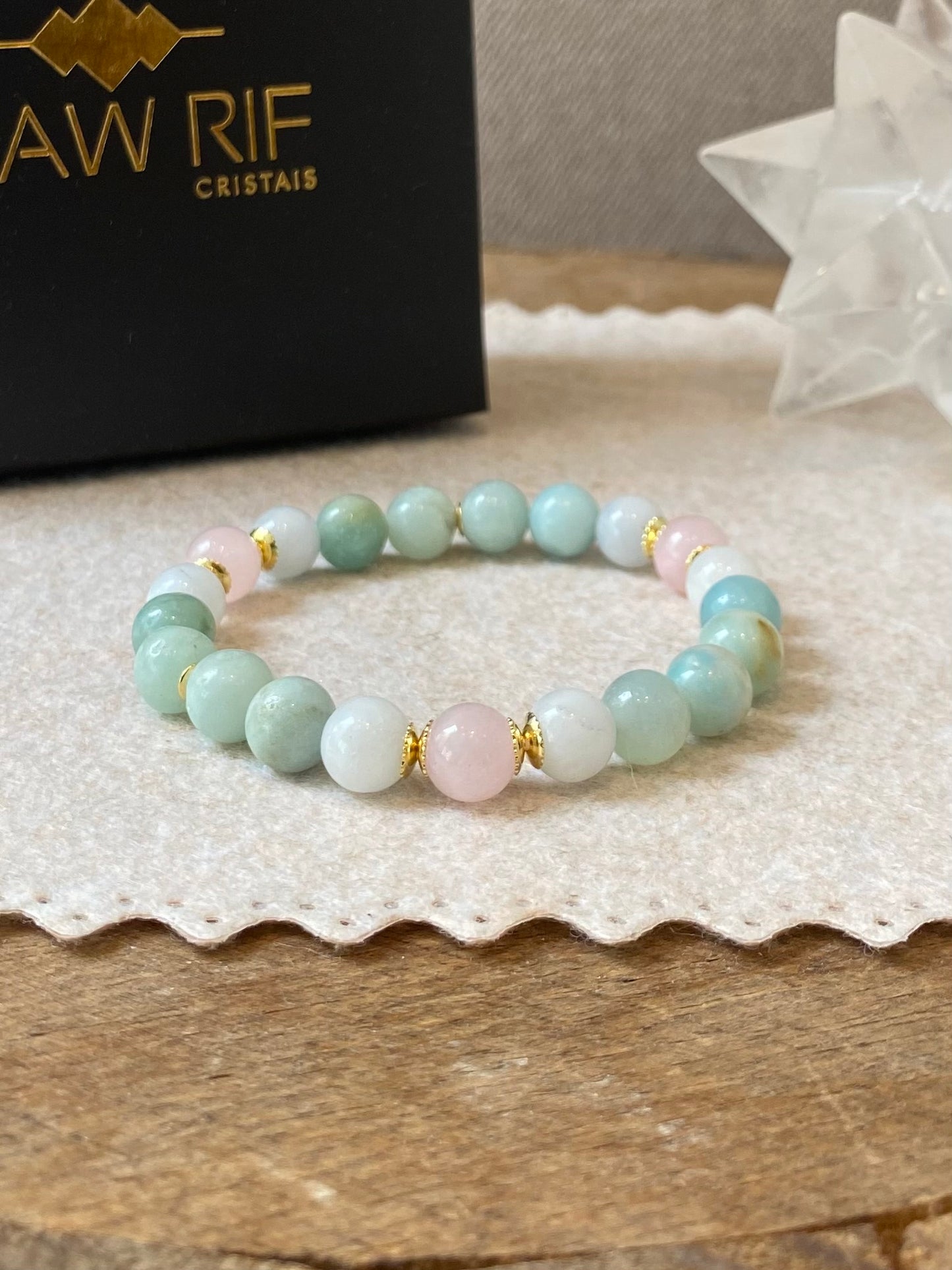 Amazonita, Água Marinha e Quartzo Rosa #MomentsCR