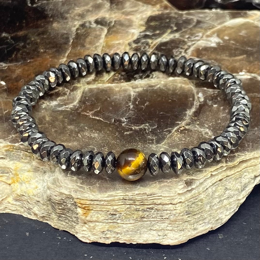 CR Essentials | Discos de Hematita e Olho de Tigre – Proteção, Coragem e Força Pessoal