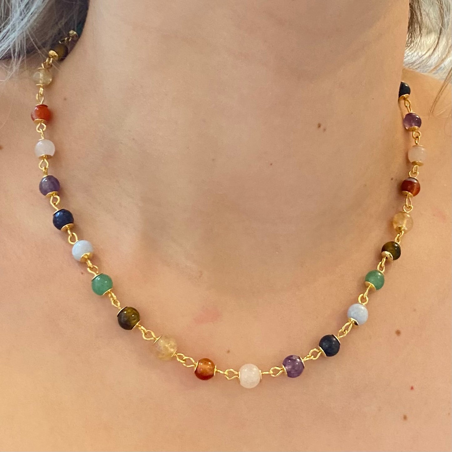 7 Chakras – Equilíbrio entre Mente, Corpo e Alma (Banho Ouro18K) #ColarCRDreams