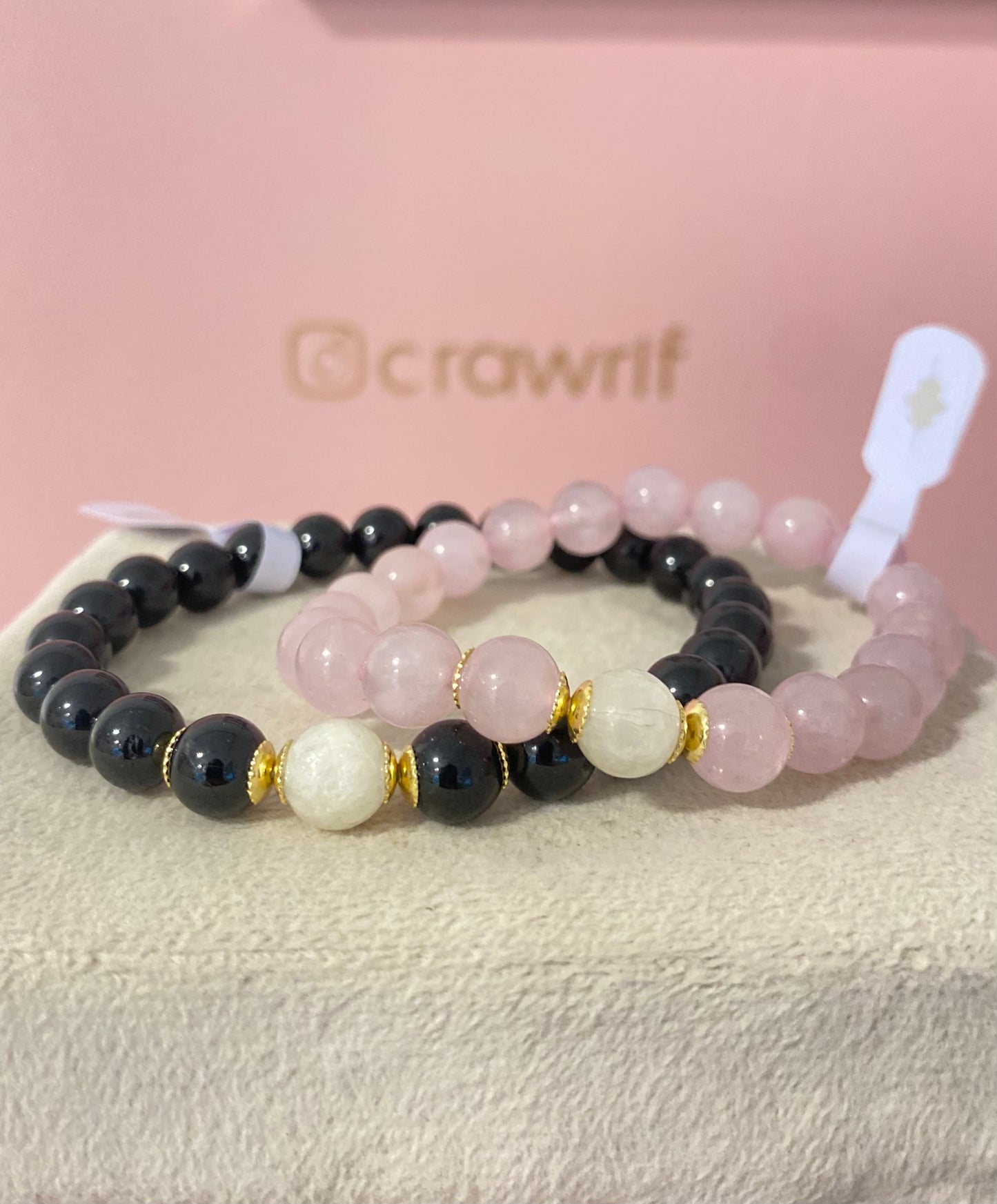 Amor & Clareza | Turmalina Negra • Quartzo Rosa • Selenita Branca