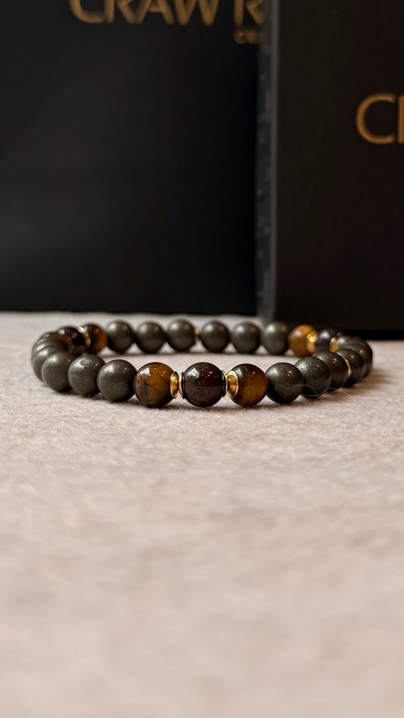 CR Moments | Pirita, Olho de Tigre e Pedra Granada – Prosperidade, Proteção e Determinação (Banho Ouro 18K)