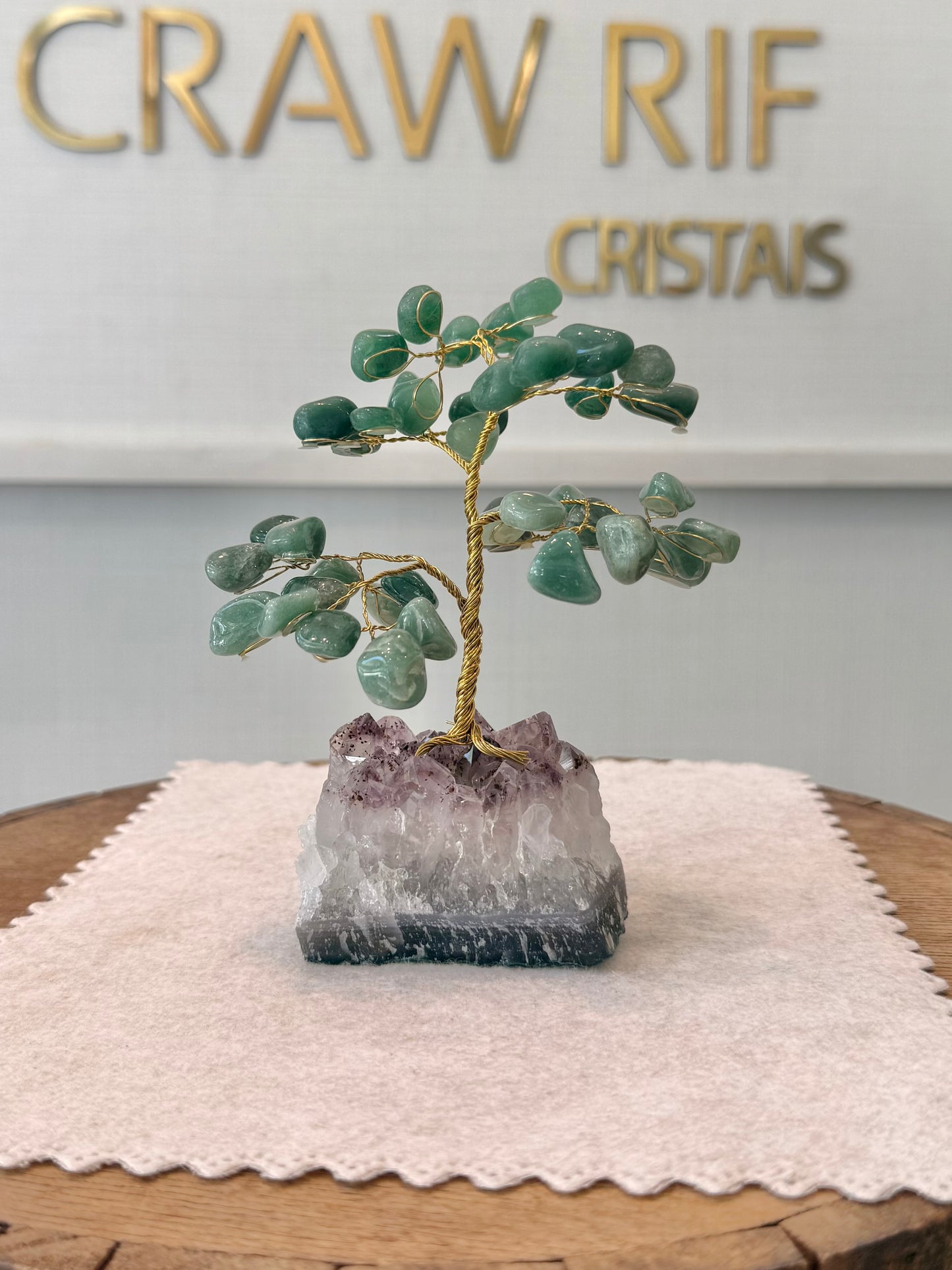 Árvore da Vida | Quartzo Verde — Saúde e Bem-estar (12cm)