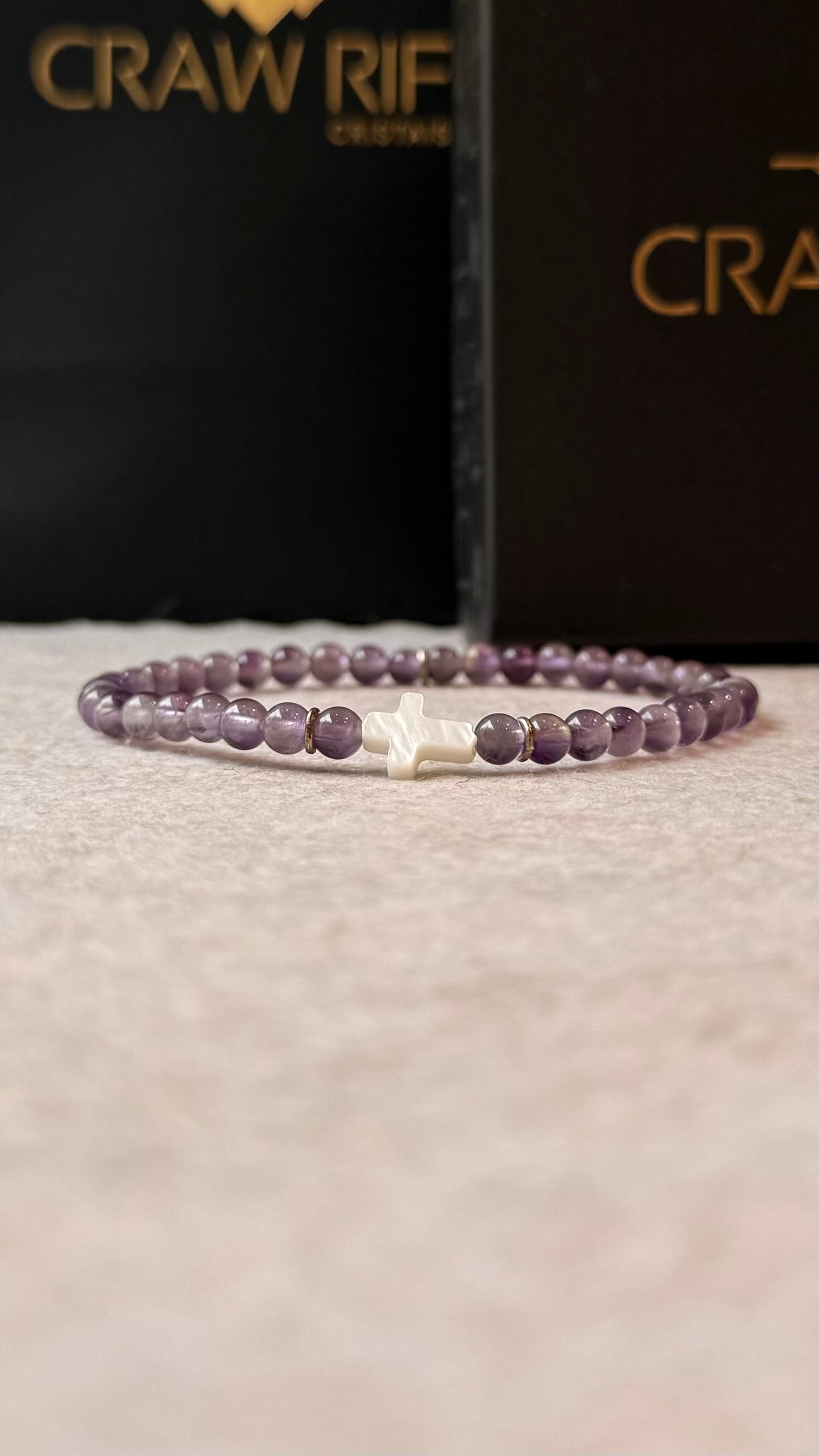 CR Faith | Ametista Minimalista – Espiritualidade, Proteção e Harmonia (Prata 950)