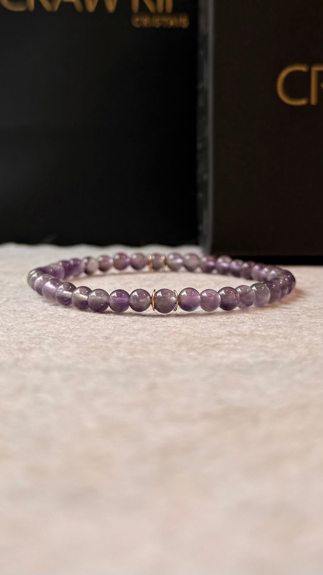 CR Line | Ametista – Espiritualidade, Harmonia e Proteção (Banho Ouro 18K)