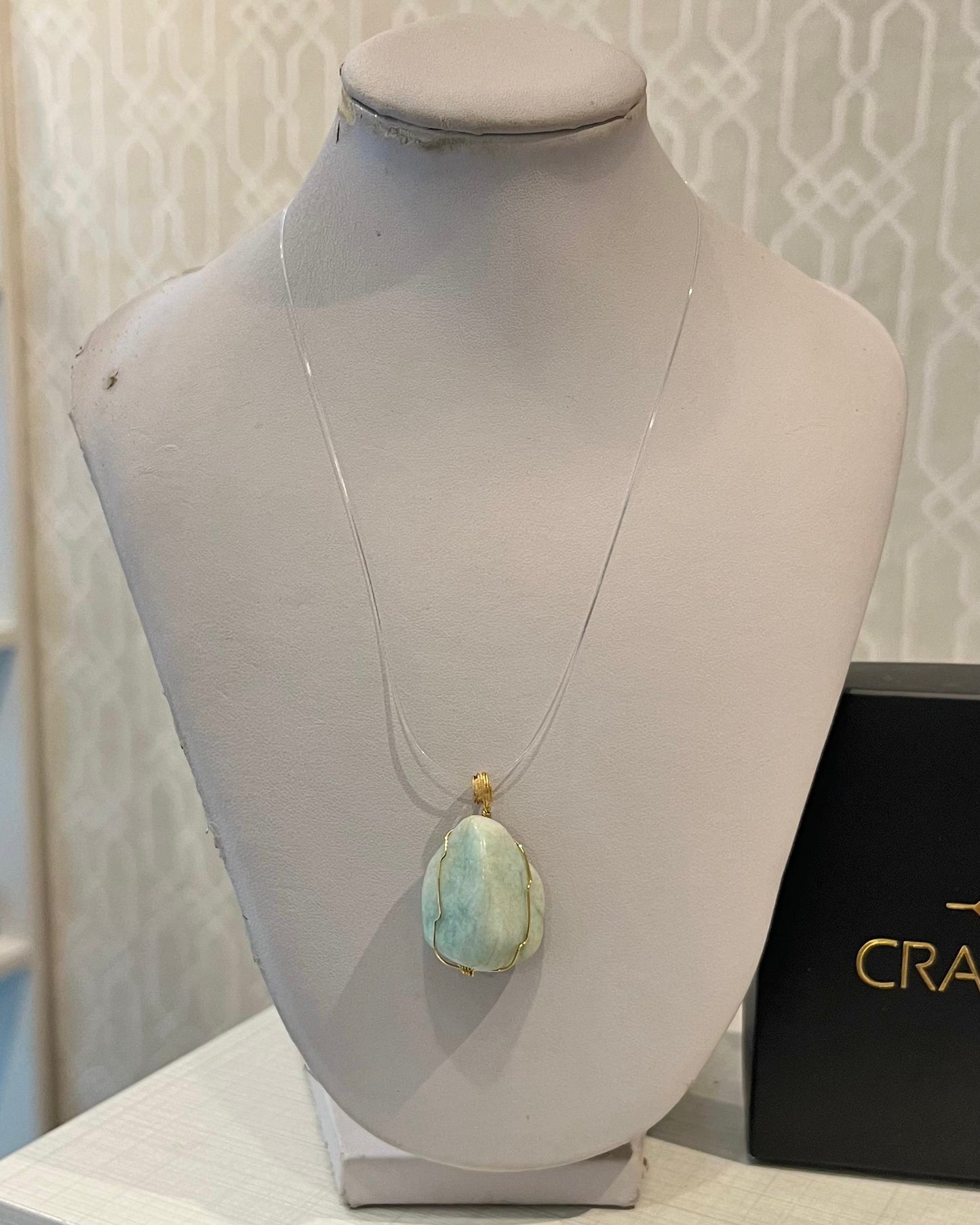 CR Ponto de Luz | Colar Amazonita – Calmaria, Bem-Estar e Comunicação Leve (Banho Ouro 18K)