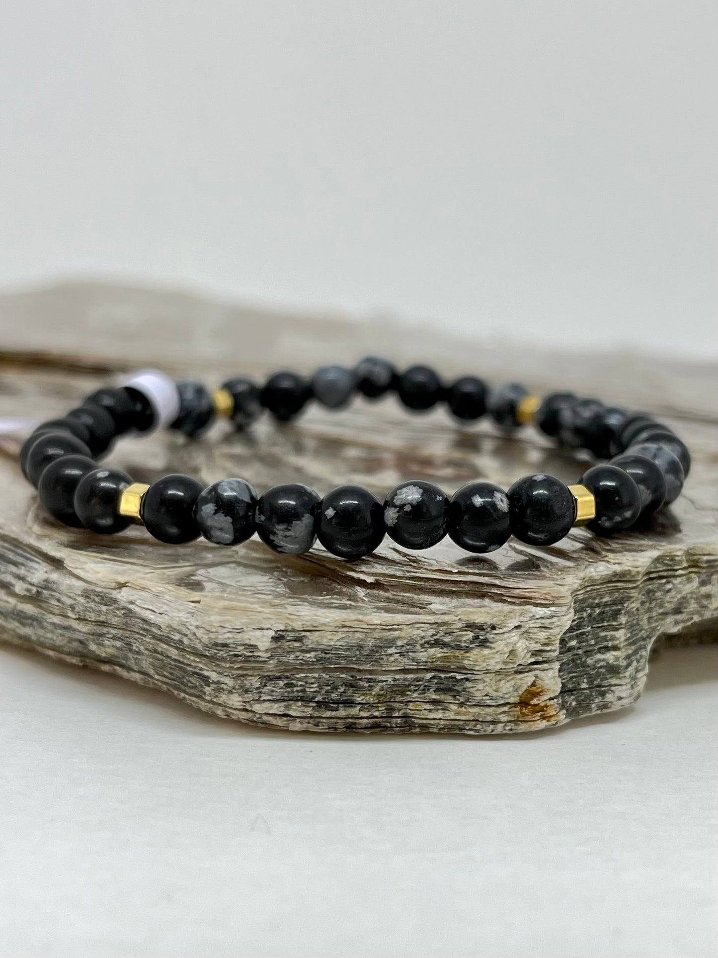 CR Prime | Obsidiana Flocos de Neve – Escudo Energético e Proteção (Banho Ouro 18K) #PrimeCR