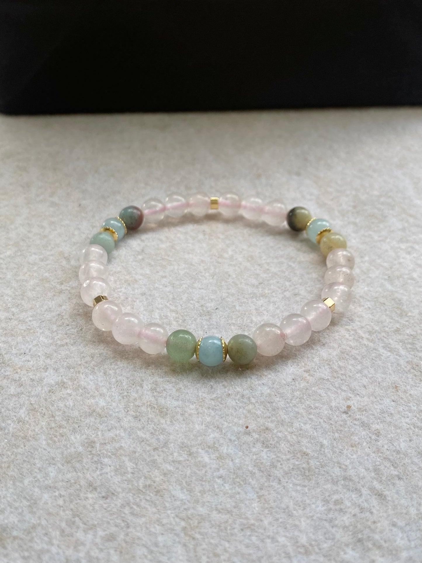 Amor & Equilíbrio | Quartzo Rosa • Amazonita • Água Marinha