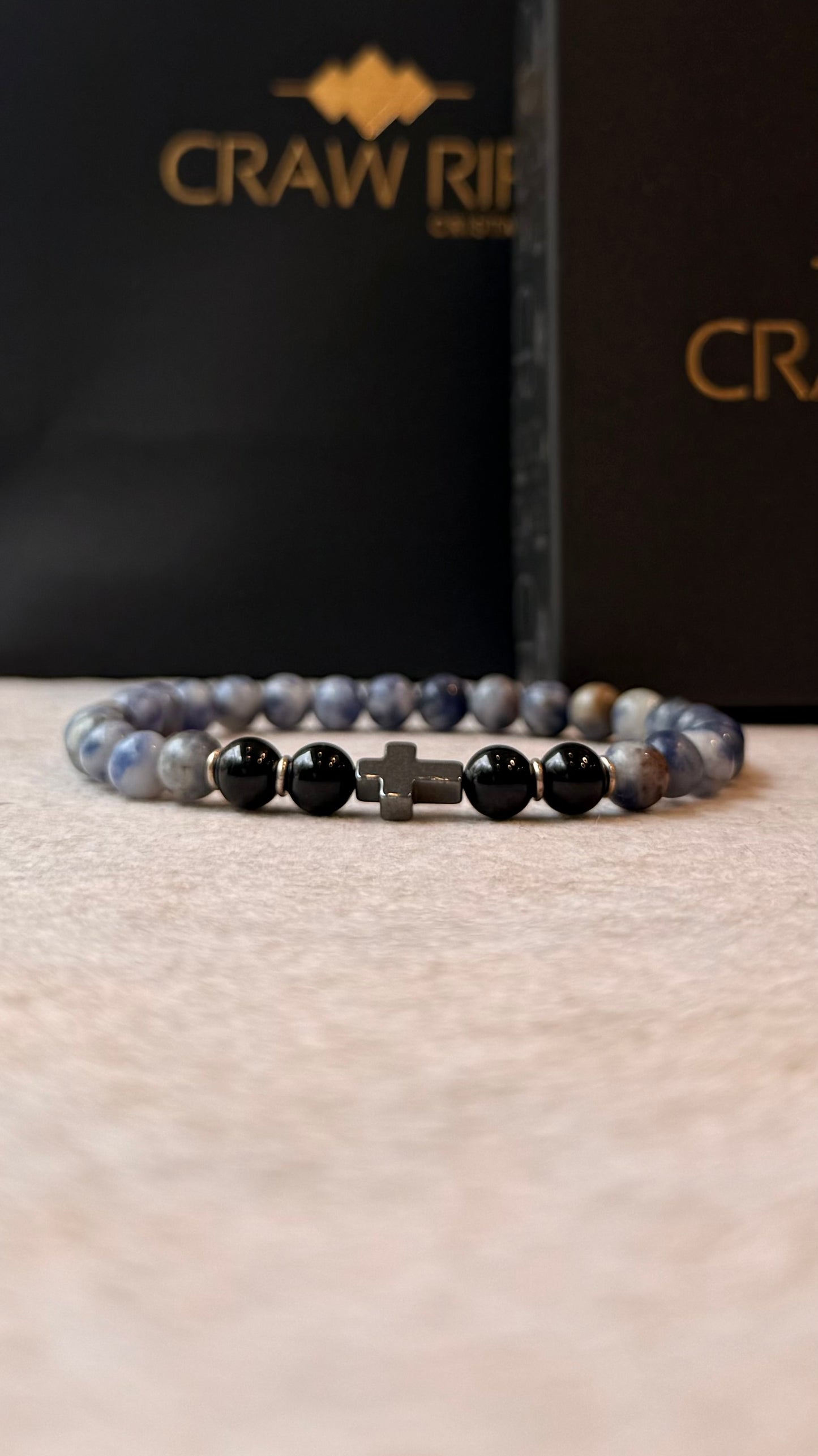 Sodalita e Turmalina Negra – Foco, Intuição e Proteção (Prata 950) #FaithCR