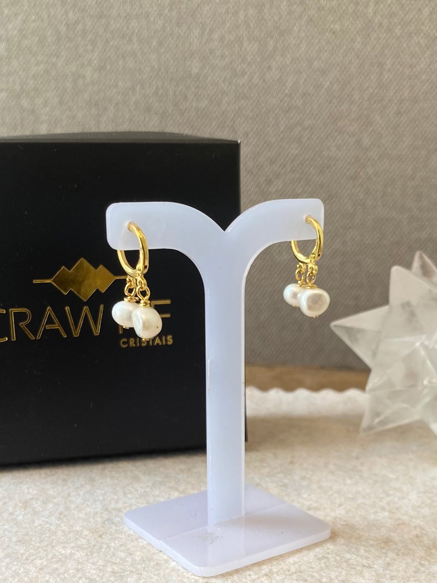 Pérola – Feminilidade, Pureza e Nobreza (Banho Ouro 18K) #BrincoDuo