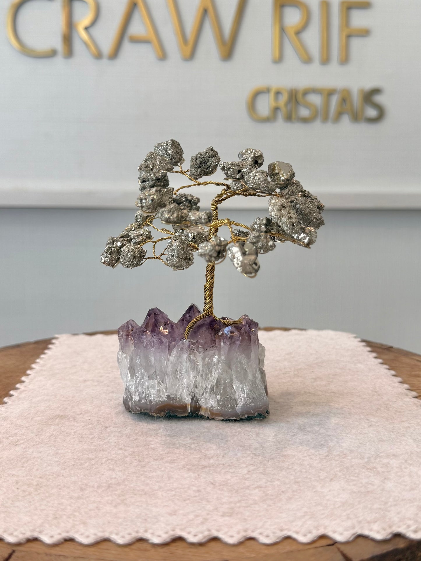Árvore da Vida | Pirita — Prosperidade e Crescimento (12cm)