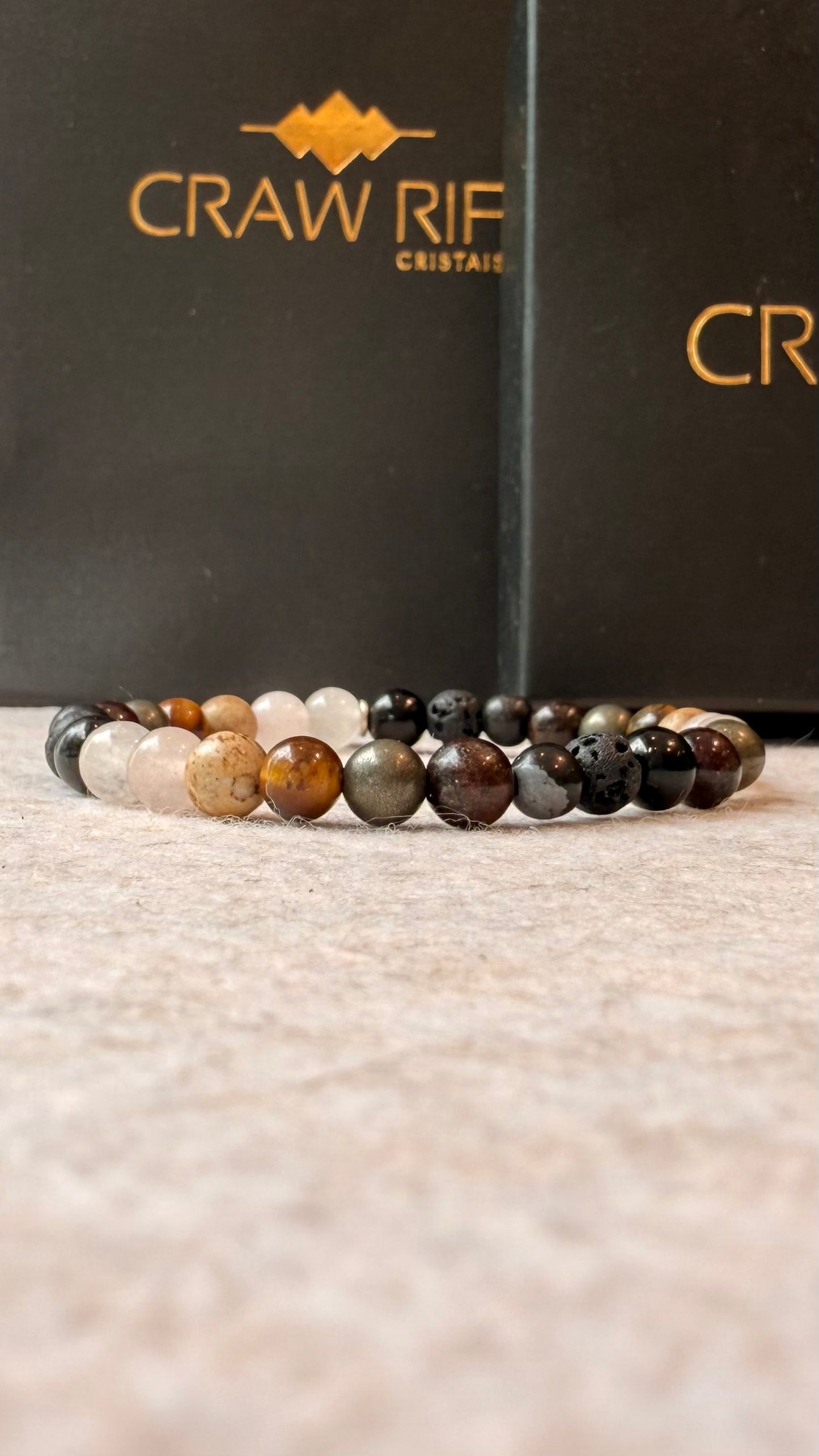 CR Villar | Turmalina Negra, Vulcânica, Olho de Tigre, Jaspe Madeira, Quartzo Turmalinado, Quartzo Rosa, Pirita, Granada e Obsidiana Flocos de Neve