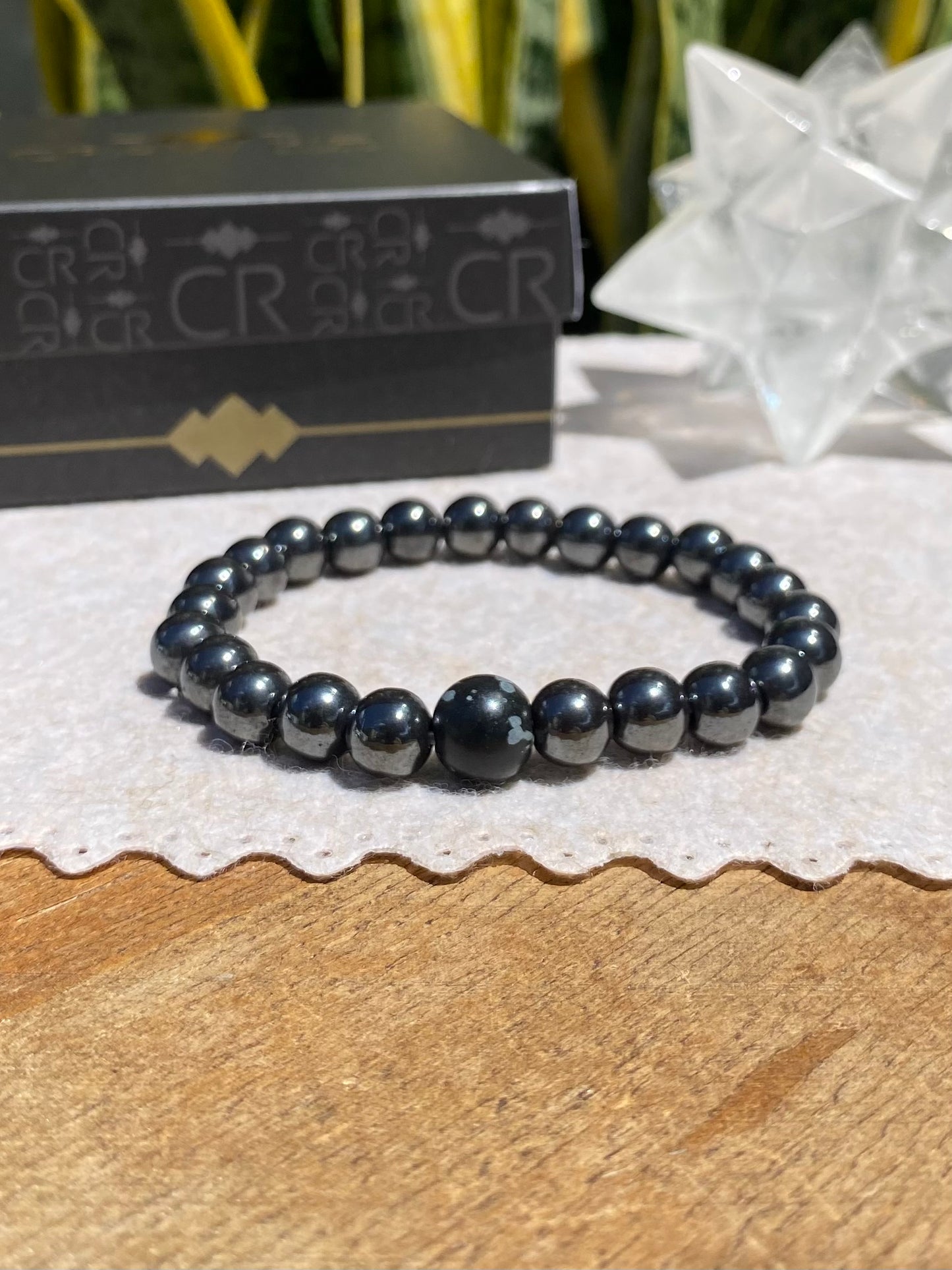 Hematita e Obsidiana Flocos de Neve #EssentialsCR
