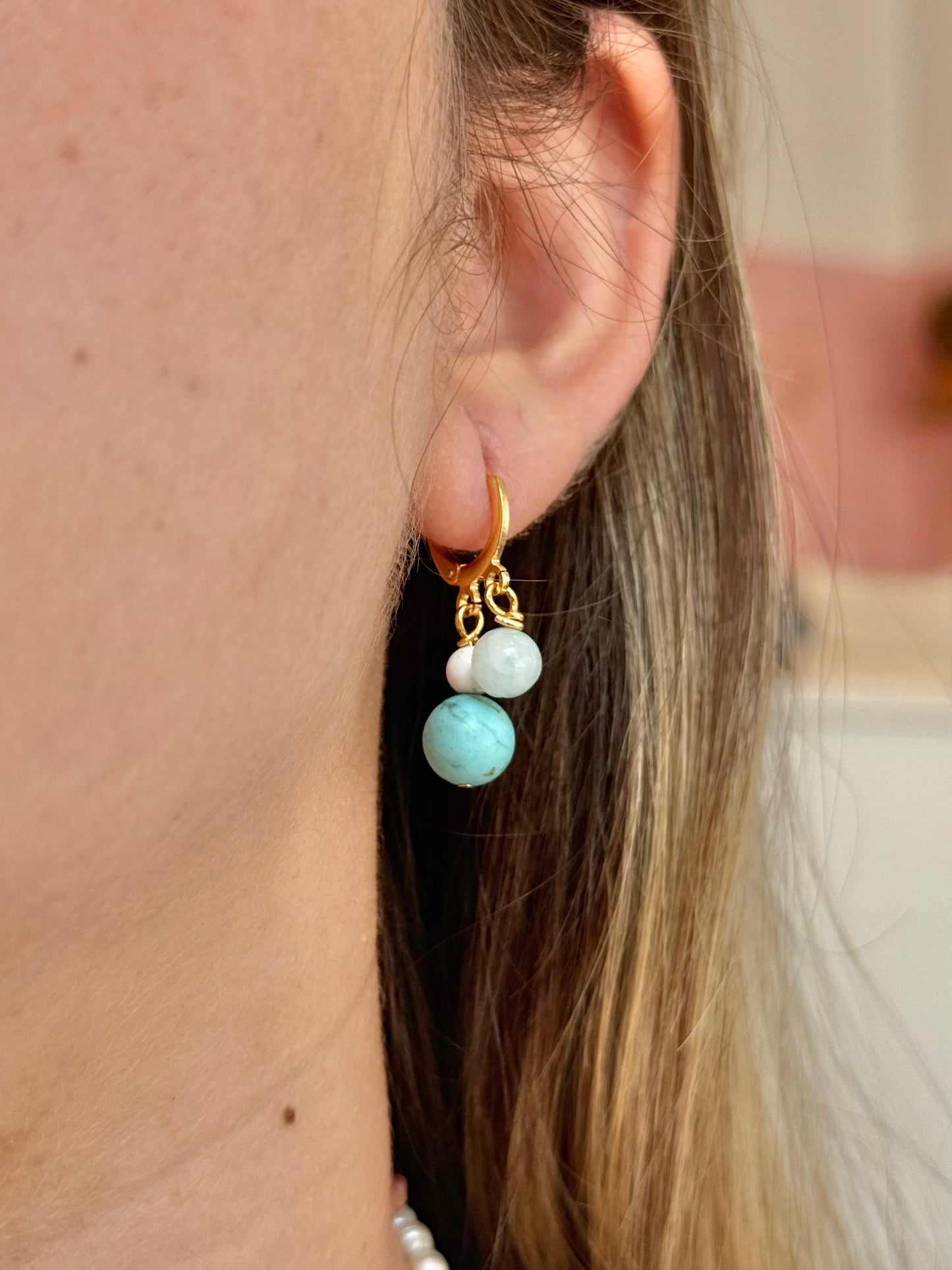 Turquesa Azul • Howlita • Água Marinha | Boa Sorte & Equilíbrio Emocional
