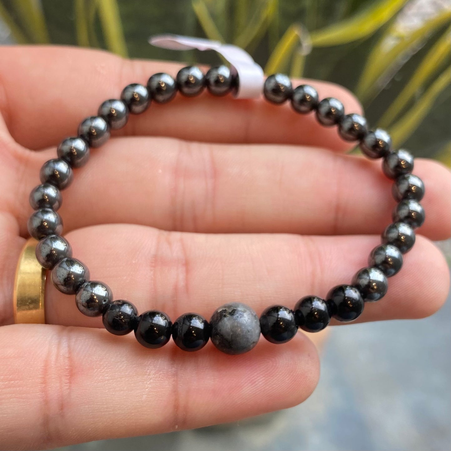 Labradorita • Turmalina Negra • Hematita | Proteção & Clareza Mental