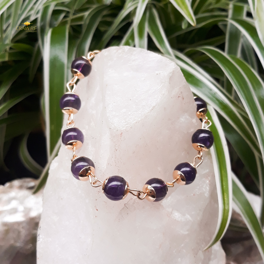 CR Dreams | Ametista – Espiritualidade, Harmonia e Proteção (Banho Ouro 18K)