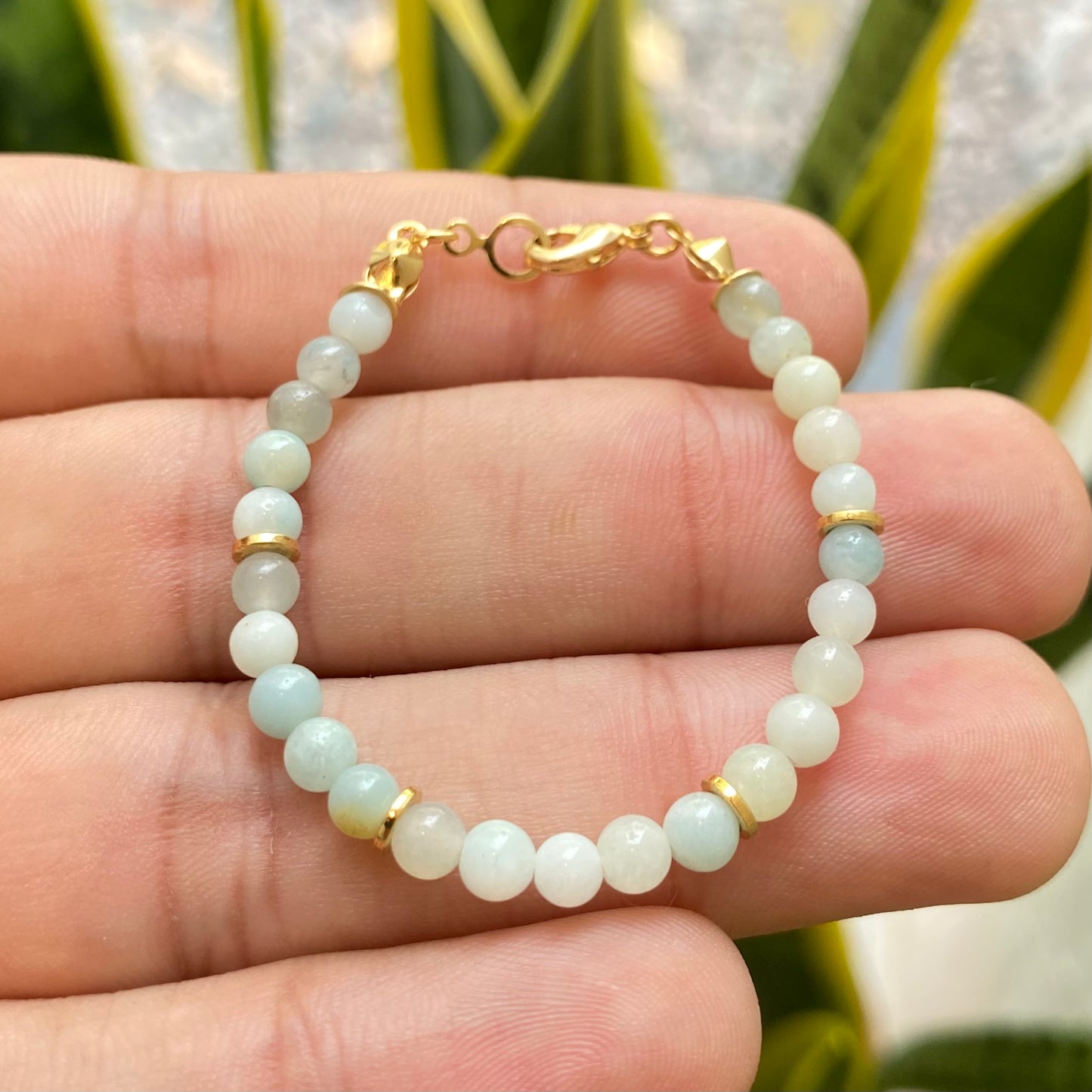 Amazonita – Calmaria, Bem-Estar, Boa Comunicação (Banho Ouro 18K) #CRBaby