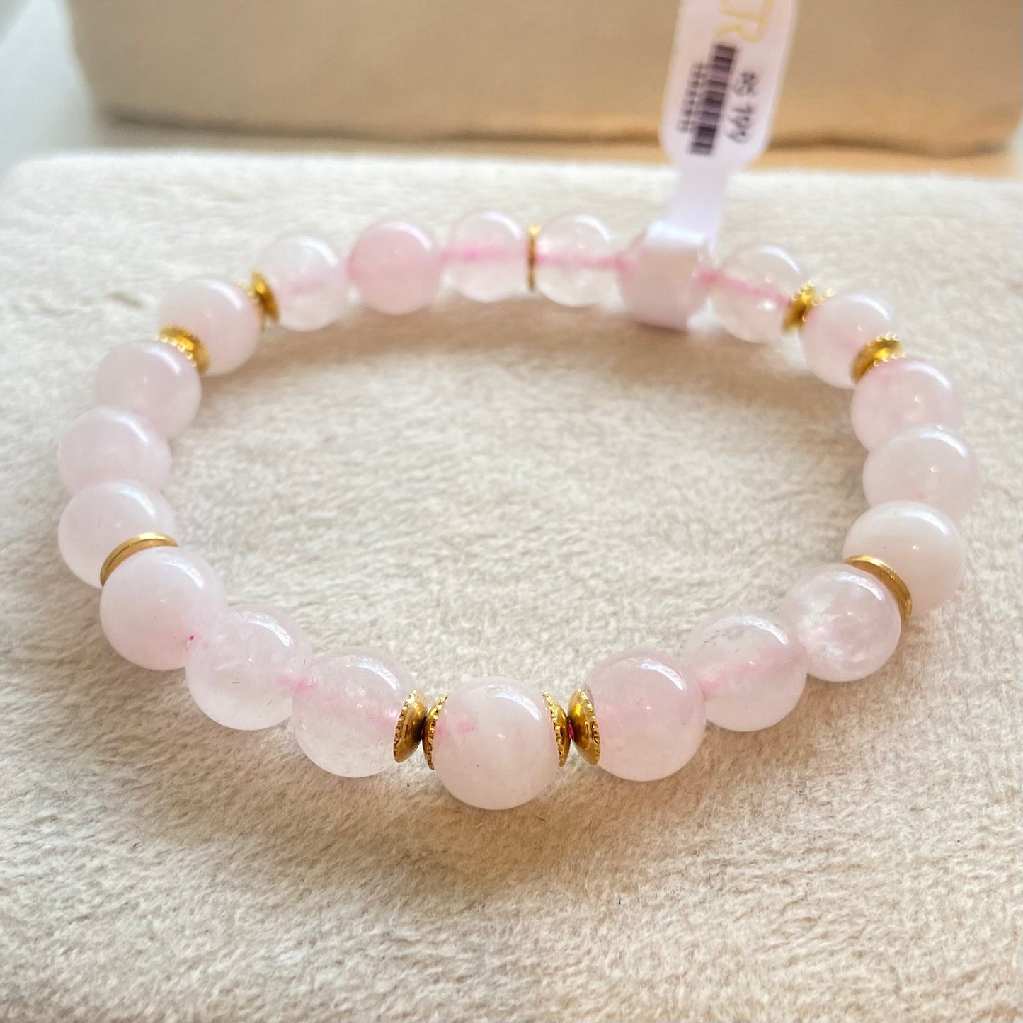 Quartzo Rosa – Amor, Paz, Autoestima (Banho Ouro 18K)