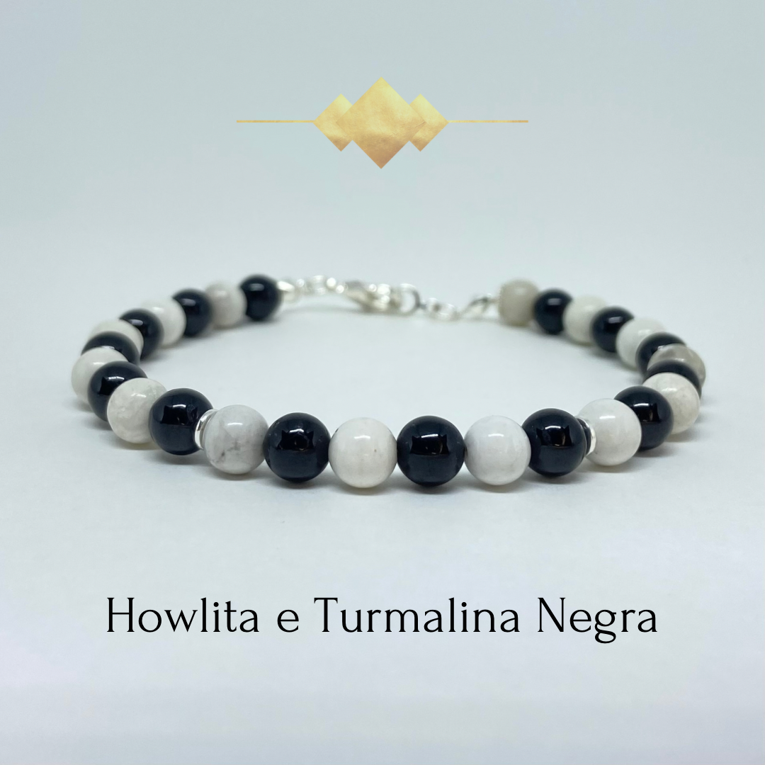 Howlita e Turmalina Negra #ArgentoCR