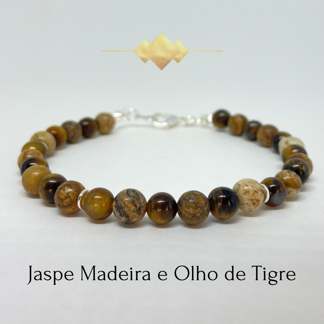 Jaspe Madeira e Olho de Tigre #ArgentoCR