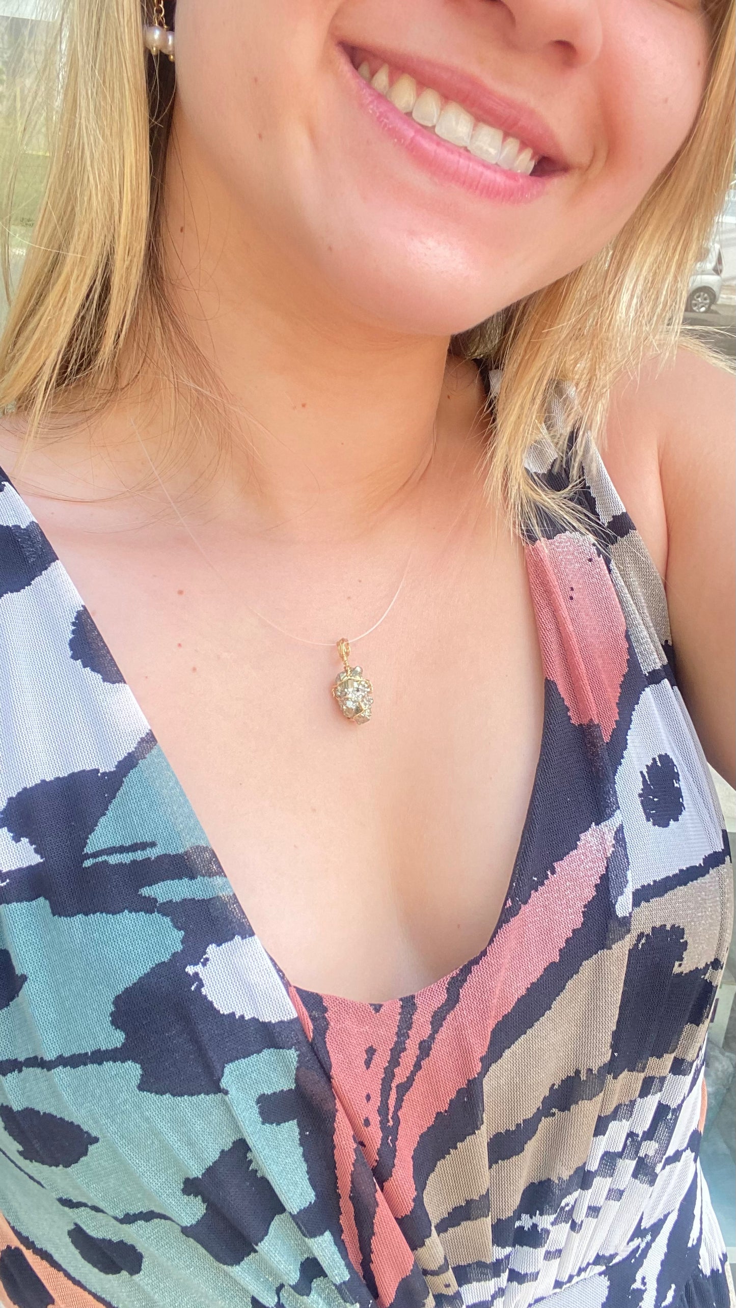 CR Ponto de Luz | Colar Pirita – Prosperidade, Abundância e Crescimento (Banho Ouro 18K)