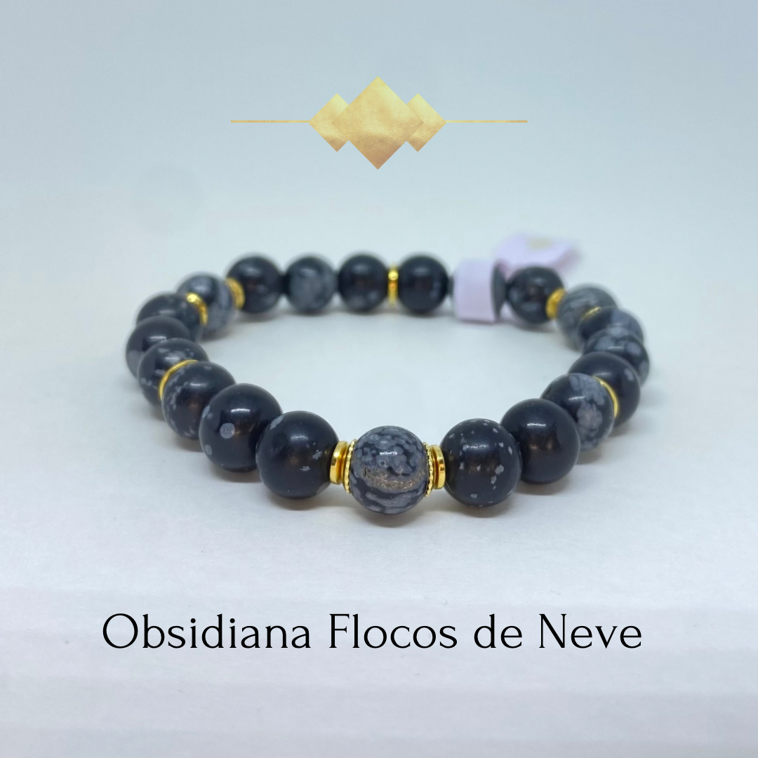 Obsidiana Flocos de Neve | Escudo Energético
