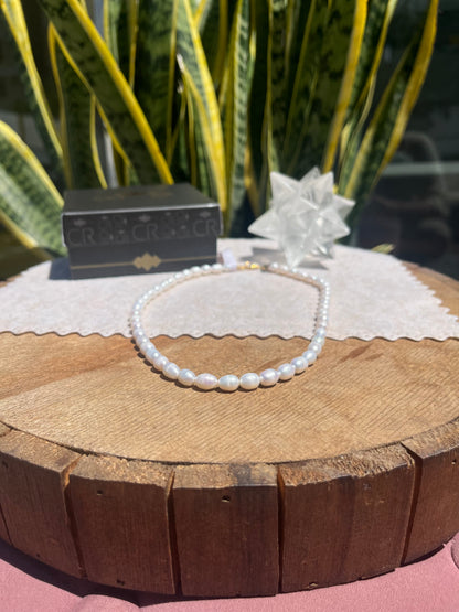 CR Choker | Colar Pérolas – Feminilidade, Pureza e Nobreza (Banho Ouro 18K)