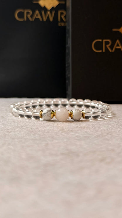 Quartzo Cristal, Howlita e Quartzo Rosa #UnoCR