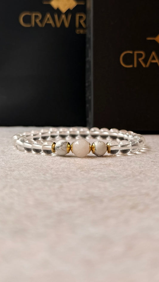 Quartzo Cristal, Howlita e Quartzo Rosa #UnoCR