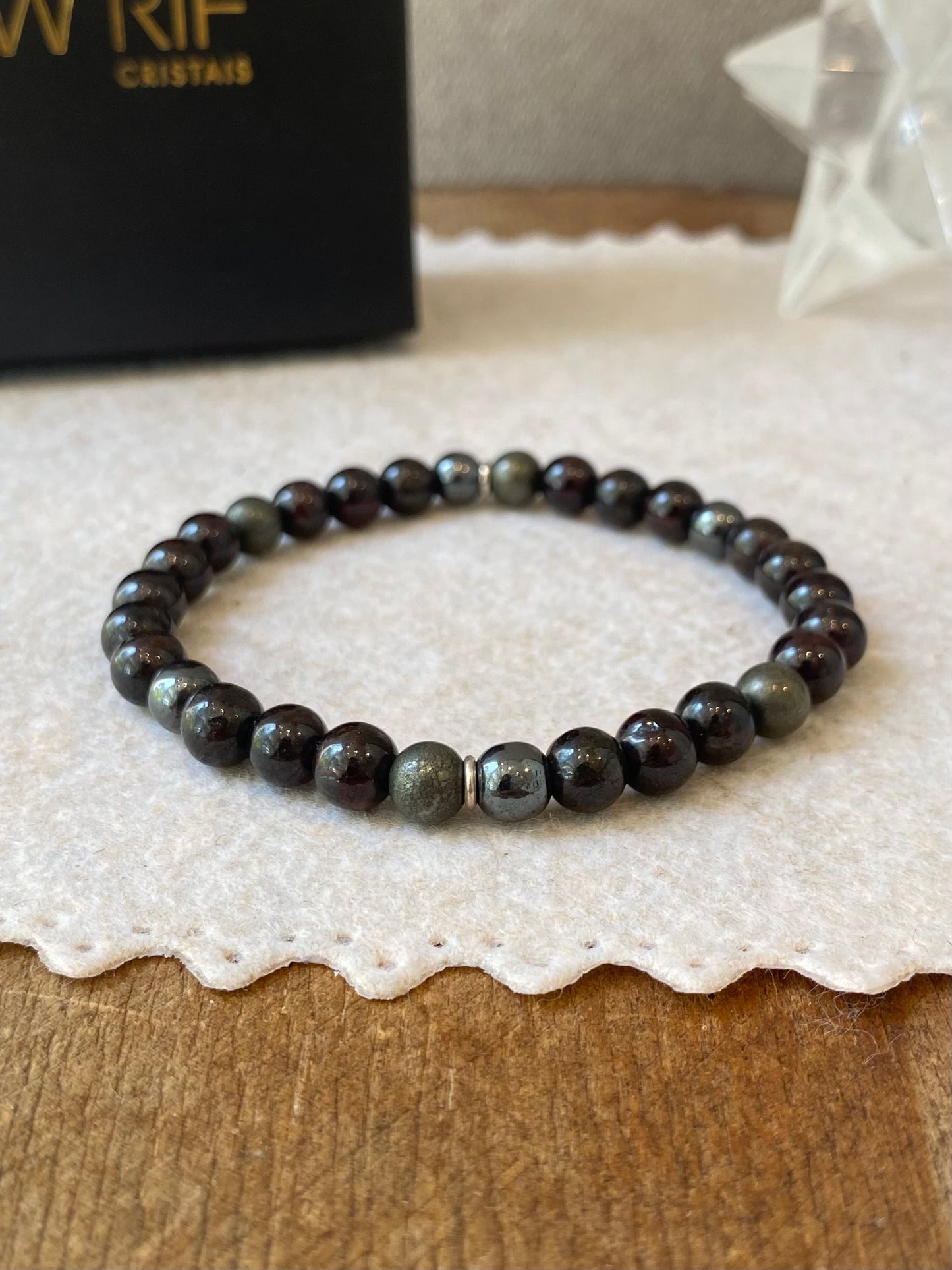 Pirita, Hematita e Pedra Granada – Prosperidade, Coragem e Determinação (Prata 950) #AegisCR