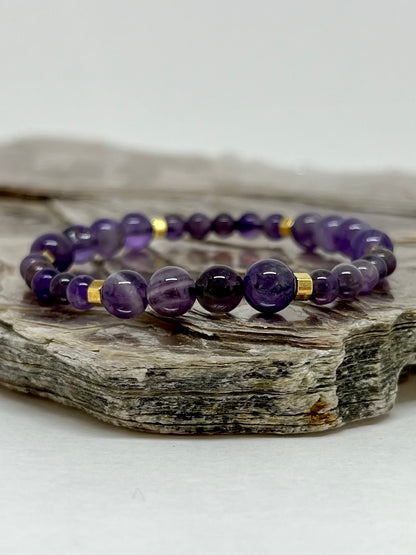 CR Prime Slim | Ametista – Espiritualidade, Harmonia e Proteção (Banho Ouro 18K)