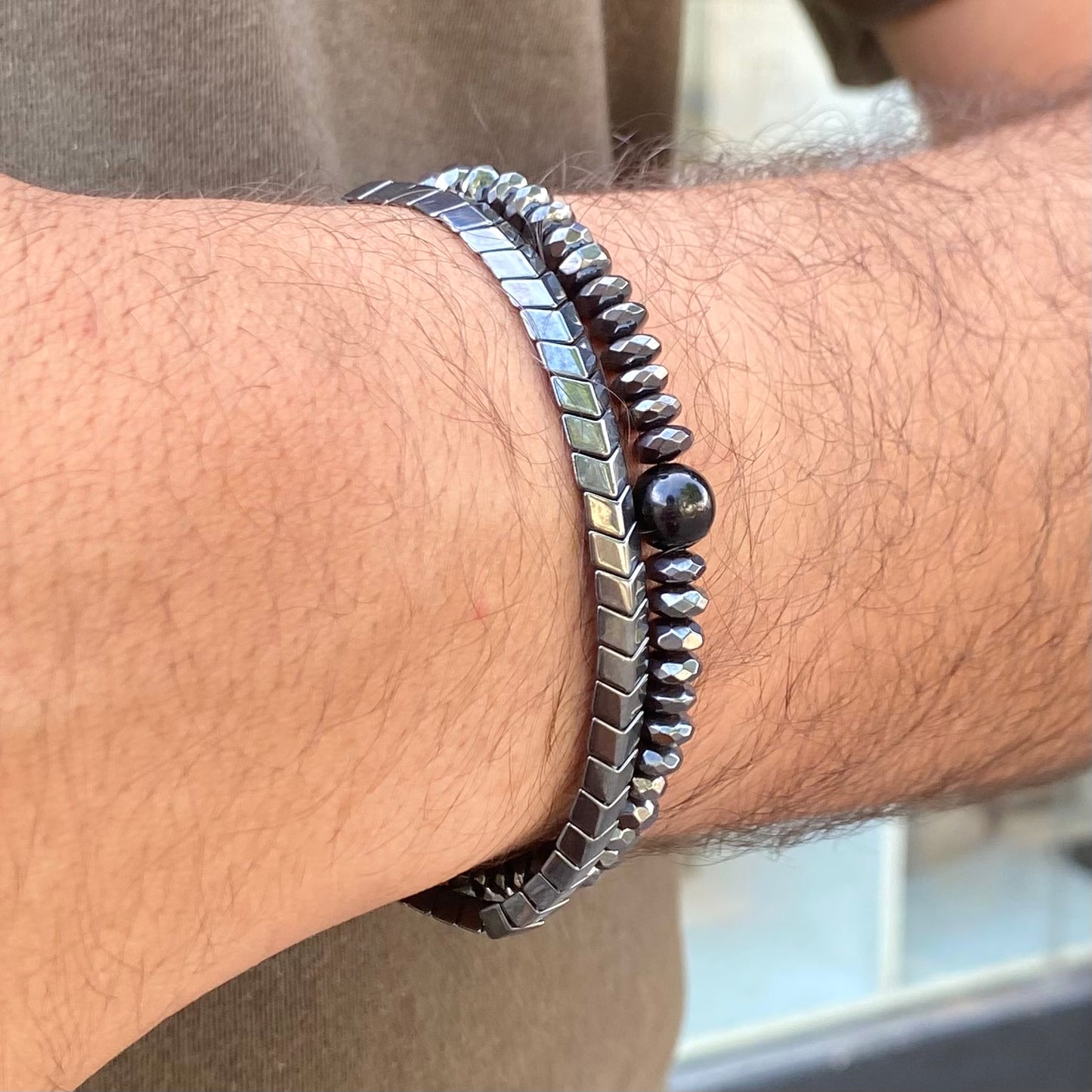 Conjunto CR | Hematita e Turmalina Negra – Proteção, Coragem e Autoconfiança