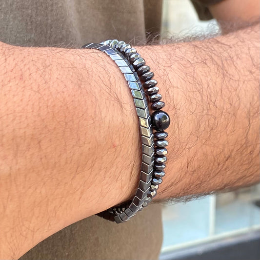 Conjunto CR | Hematita e Turmalina Negra – Proteção, Coragem e Autoconfiança