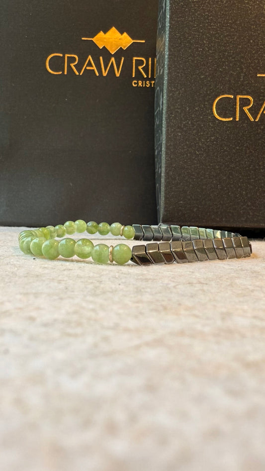 Jade Verde e Hematita Flecha #MinimalistaCR