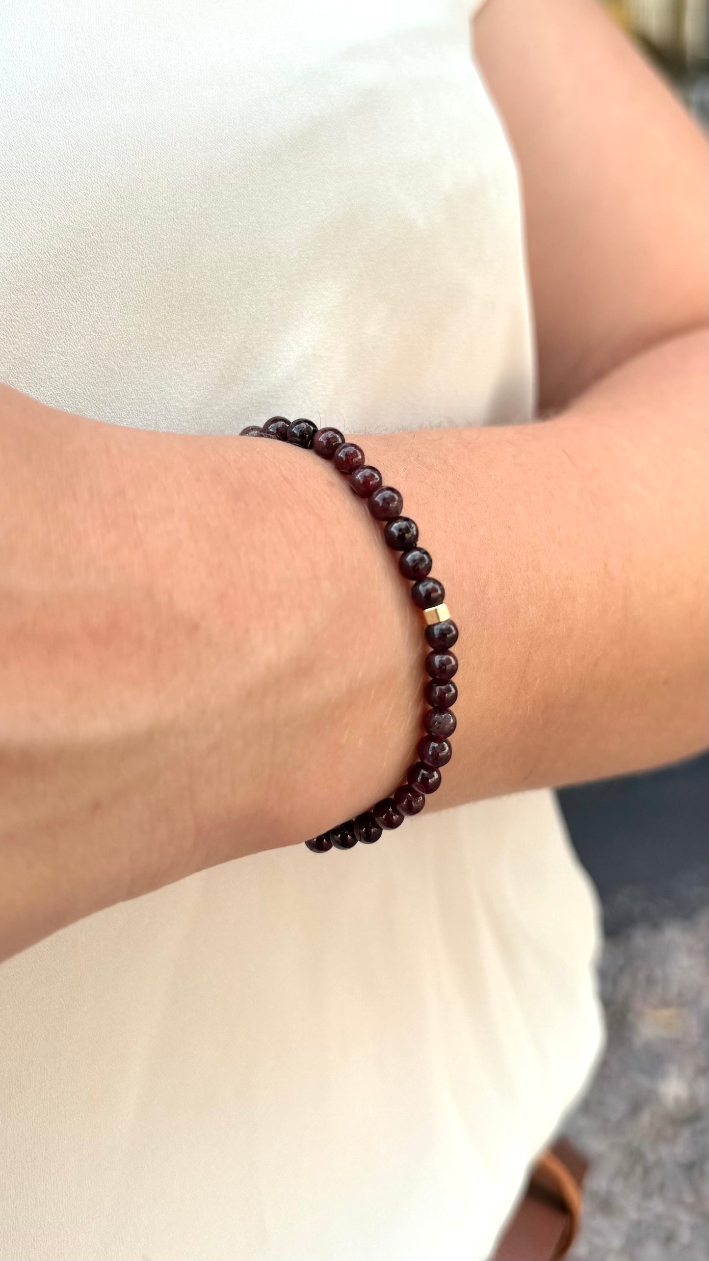 CR Line | Pedra Granada – Prosperidade, Determinação e Realização (Banho Ouro 18K)