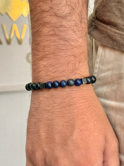 CR Cubic | Lápis-Lazúli e Obsidiana Flocos de Neve – Sabedoria, Espiritualidade e Proteção