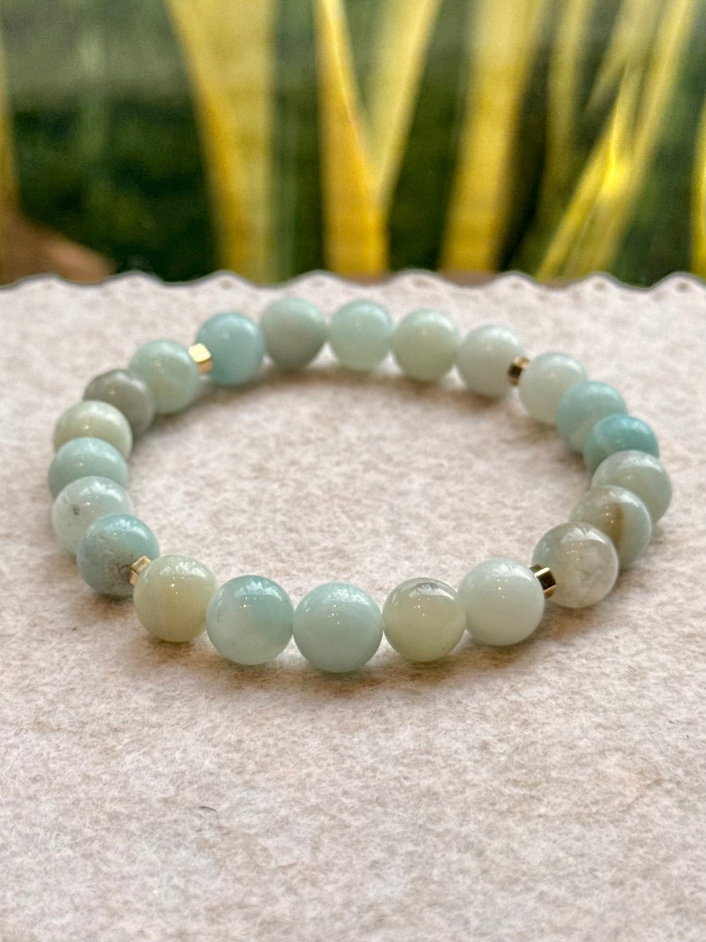 CR Prime | Amazonita – Calmaria, Bem-Estar e Boa Comunicação (Banho Ouro 18K)