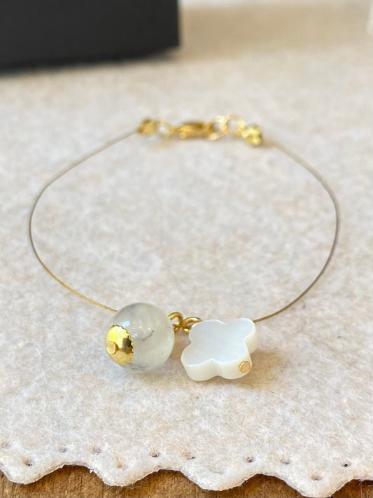 Quartzo Turmalinado • Madrepérola | Limpeza Energética & Clareza