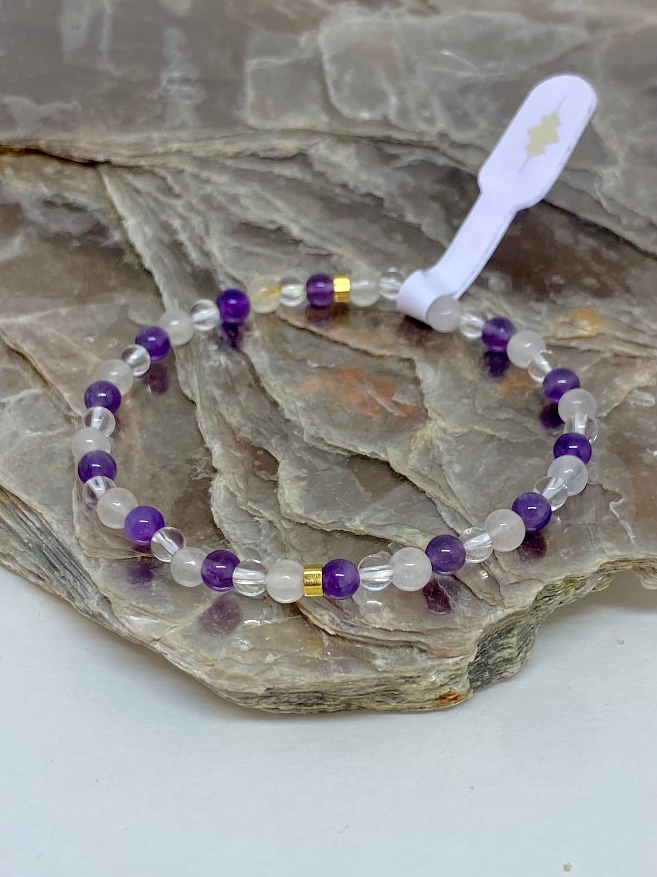 Ametista, Quartzo Cristal e Quartzo Rosa – Espiritualidade, Clareza e Amor (Banho Ouro 18K) #MinimalistaCR