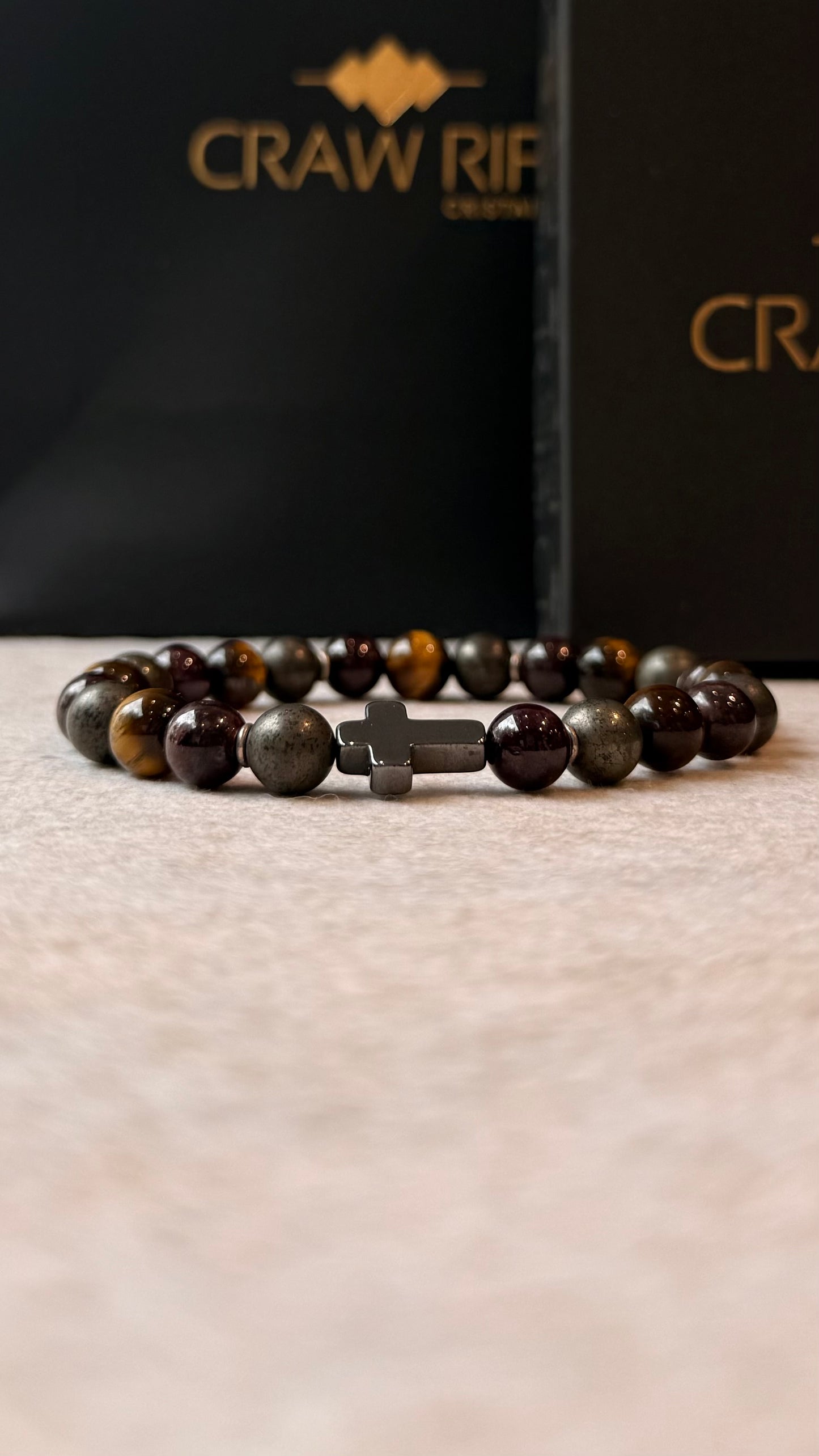 Pirita, Olho de Tigre e Granada – Prosperidade, Proteção e Determinação (Prata 950) #FaithCR