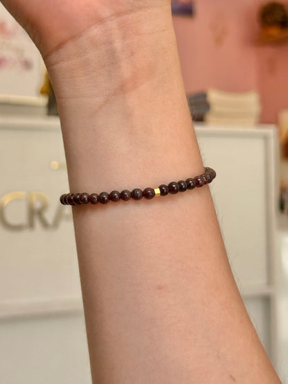 CR Line | Pedra Granada – Prosperidade, Determinação e Realização (Banho Ouro 18K)