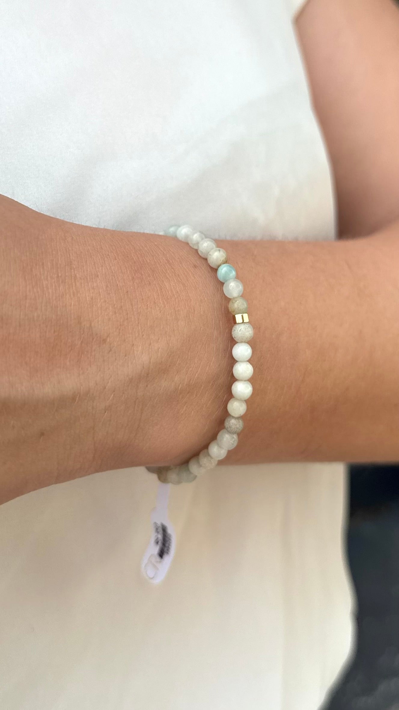 CR Line | Amazonita – Calmaria, Bem-estar e Boa Comunicação (Banho Ouro 18K)