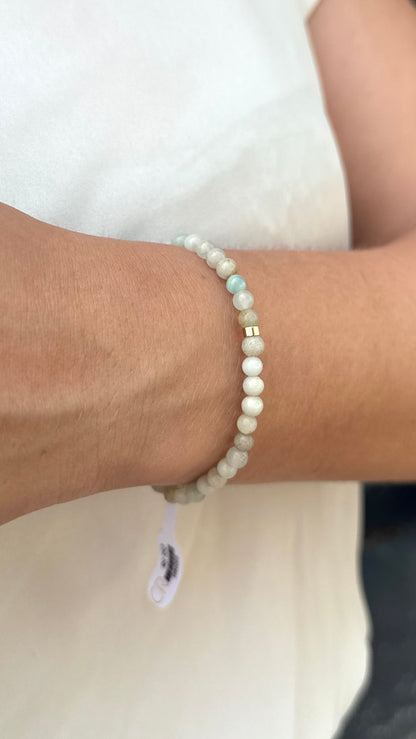 CR Line | Amazonita – Calmaria, Bem-estar e Boa Comunicação (Banho Ouro 18K)