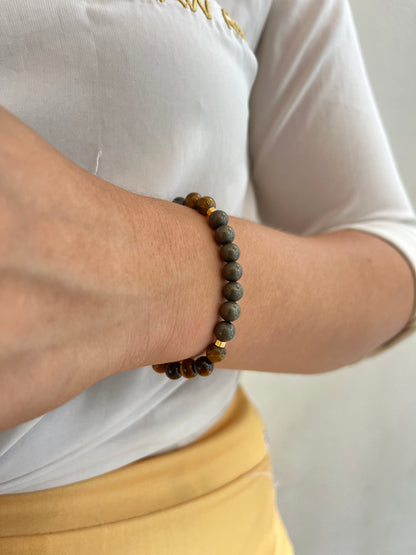 Pirita e Olho de Tigre – Prosperidade, Abundância e Proteção (Banho Ouro 18K) #PrimeCR