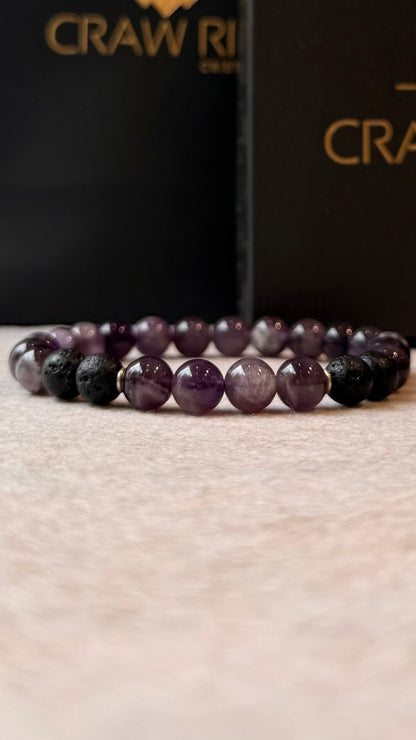 Ametista • Lava Vulcânica | Harmonia & Proteção