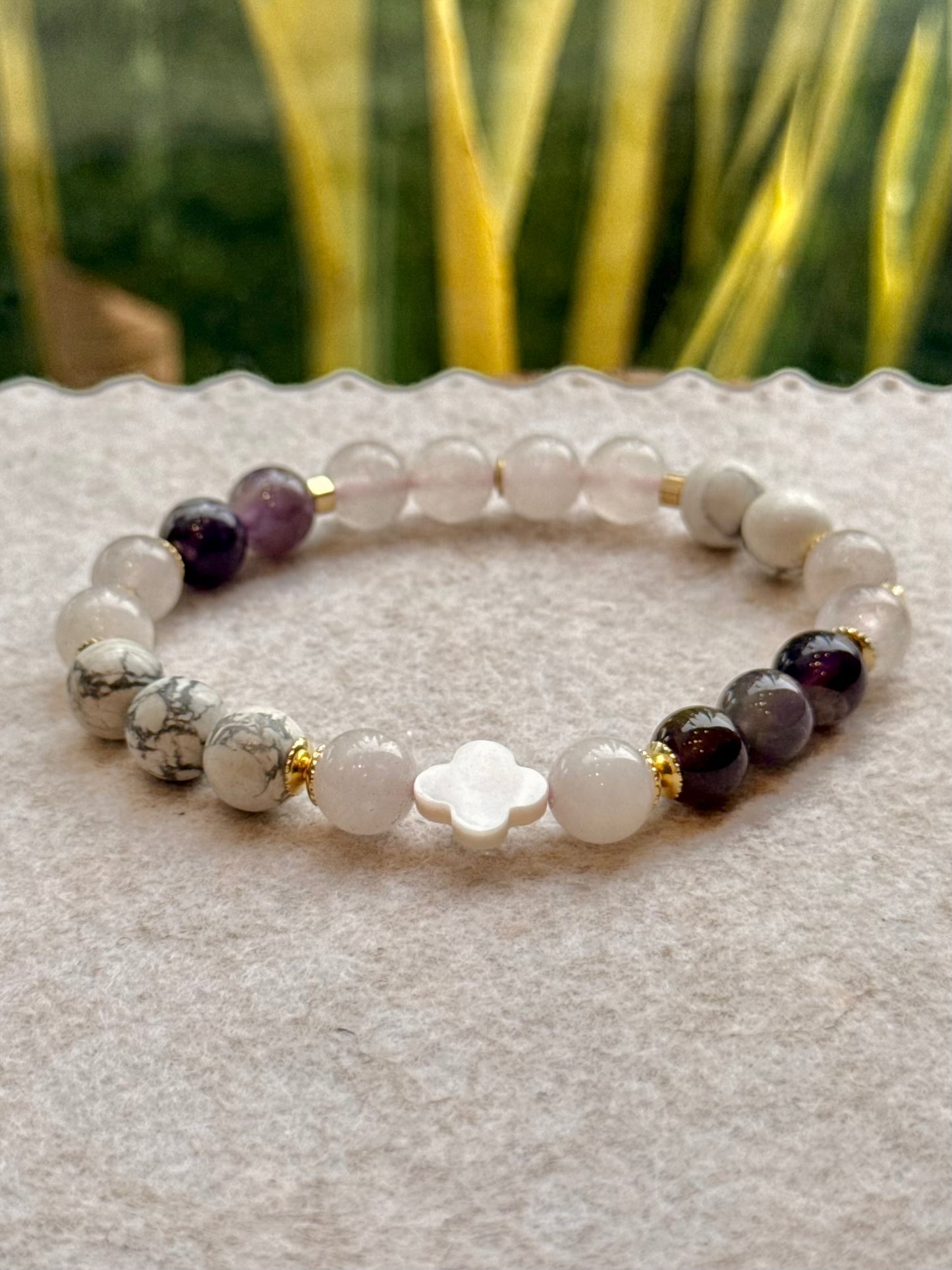 Quartzo Rosa • Howlita • Ametista | Amor & Harmonia