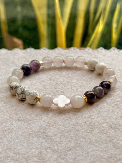 Quartzo Rosa • Howlita • Ametista | Amor & Harmonia