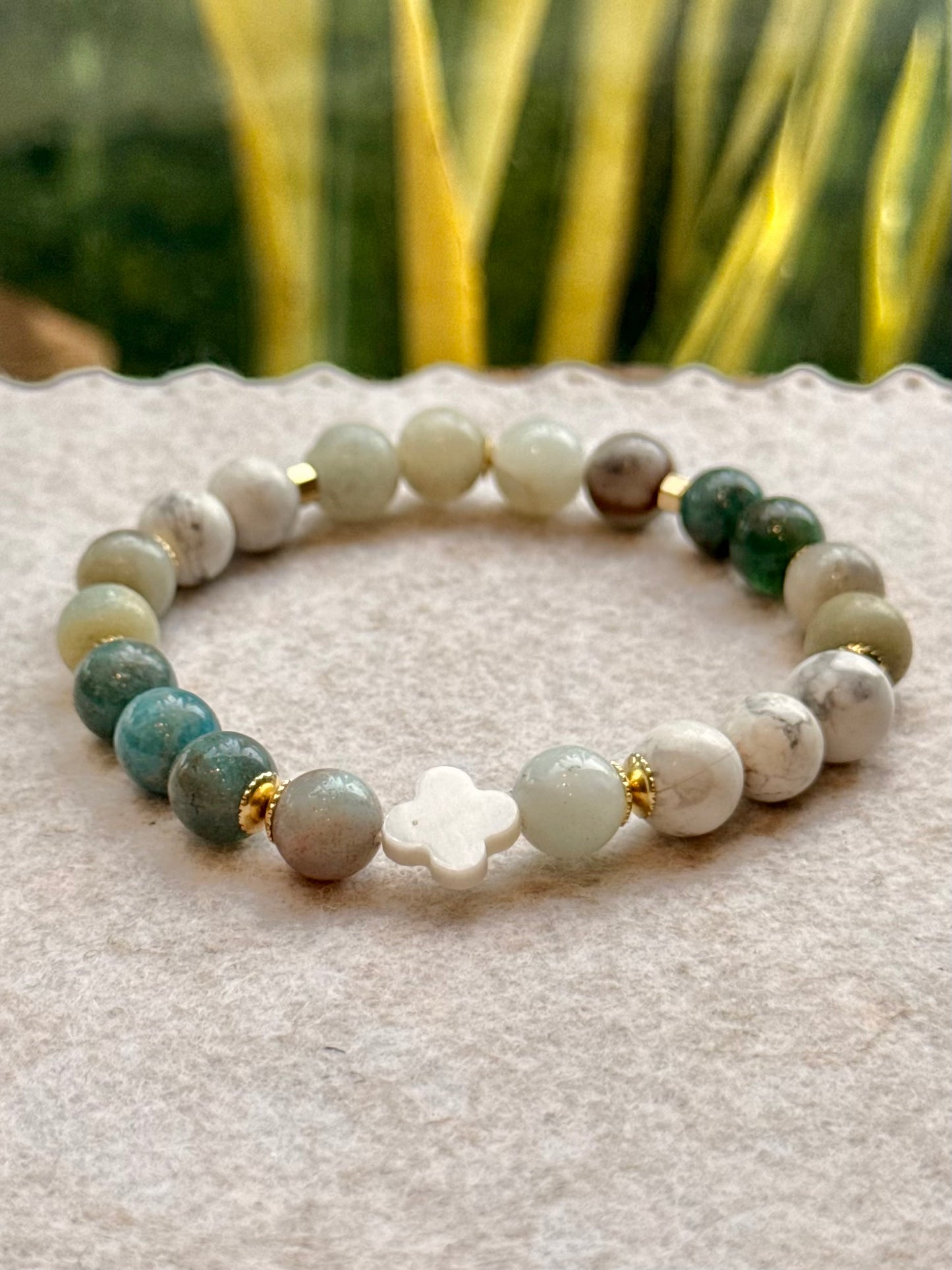 Apatita Azul • Amazonita • Howlita | Paz & Clareza